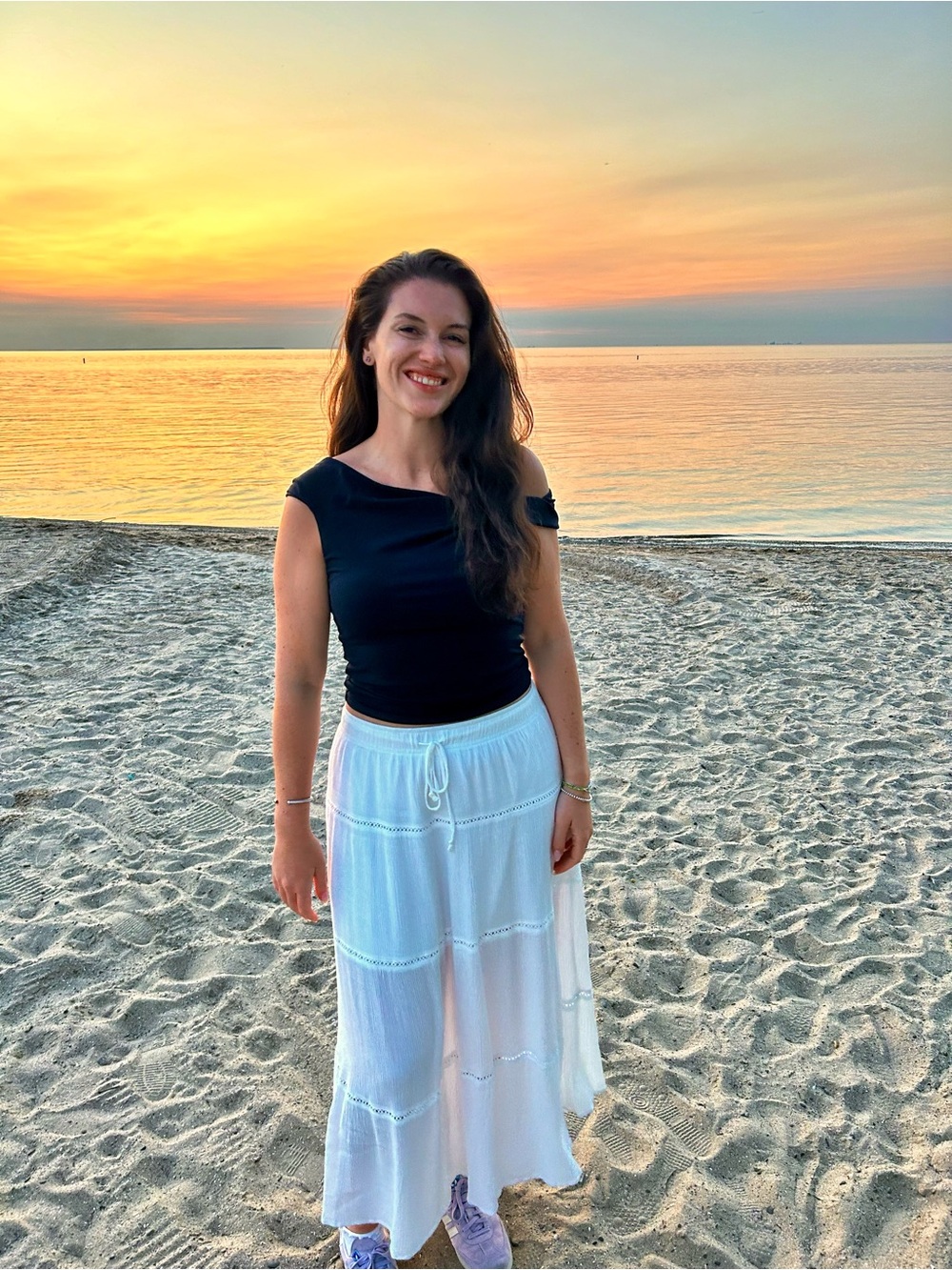 Garage White Maxi Skirt